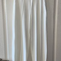 🤩 wow Ново висока талия  спортно елегантно бяло долнище панталон Bershka фин плюш широки крачоли, снимка 1 - Спортни екипи - 45221695