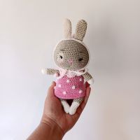 Детска играчка зайче, ръчна изработка, плетени играчки, подарък за момиче, снимка 10 - Други - 45387112