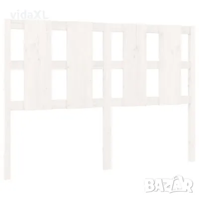 vidaXL Горна табла за легло, бяла, 125,5x4x100 см, бор масив（SKU:817981）, снимка 1