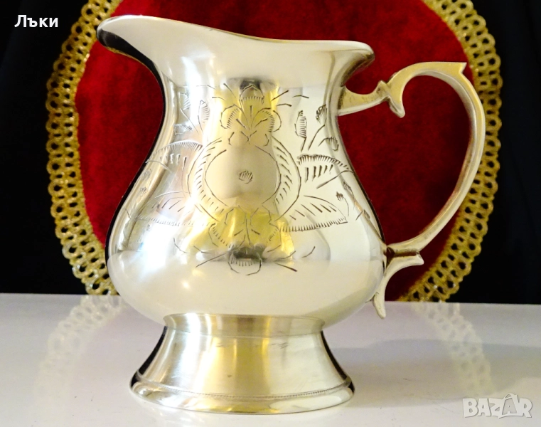 Блестяща бронзова кана,каничка,барок. , снимка 1