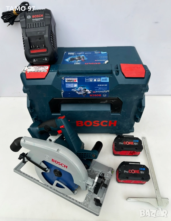 BOSCH GKS 18V-68 GC - Безчетков циркуляр 2x18V 5.5Ah като нов!, снимка 1