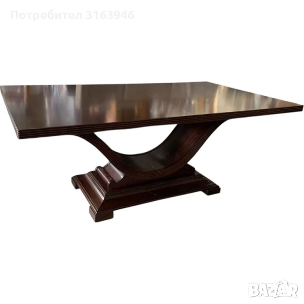Луксозна масивна трапезна маса от масивно дърво класически американски стил, снимка 1