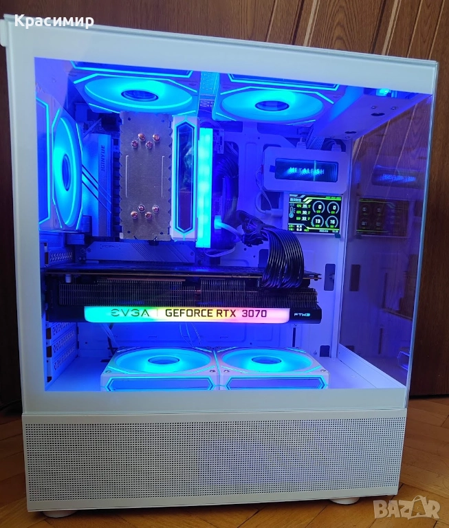 Геймърски PC Ryzen 5 8400f, EVGA GeForce RTX 3070, 32gb ddr5, 1tb nvme, снимка 1