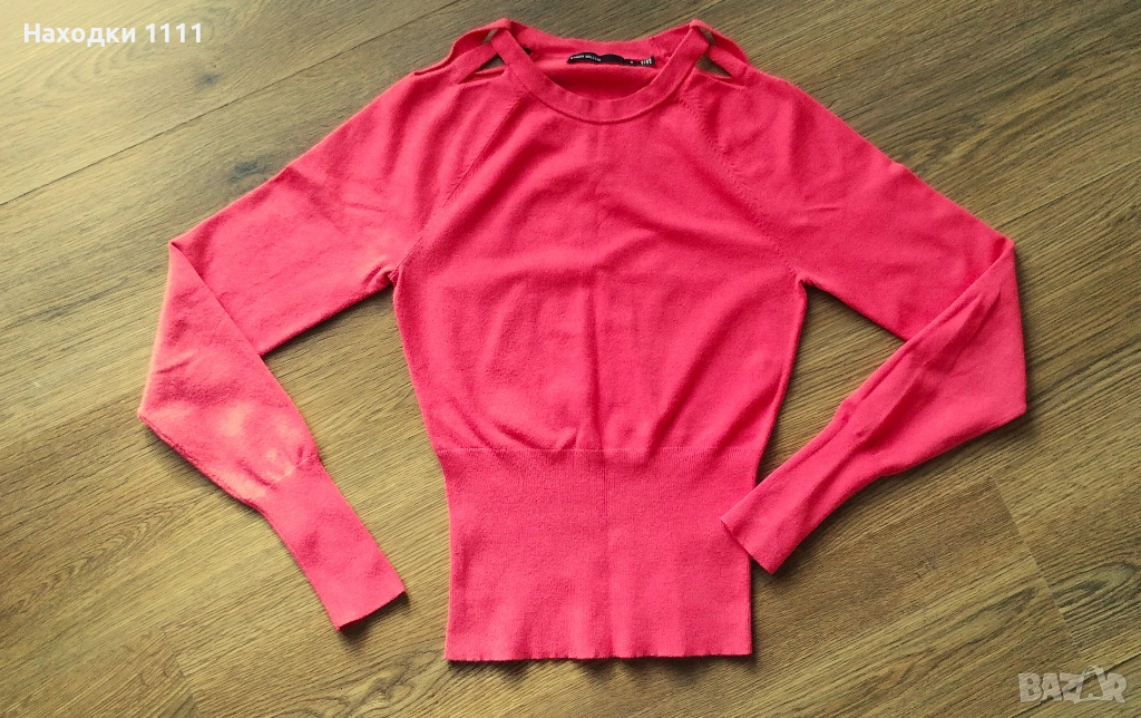 Оригинален пуловер KAREN MILLEN вискоза коралов цвят, р-р XS-S, перфектен, снимка 1