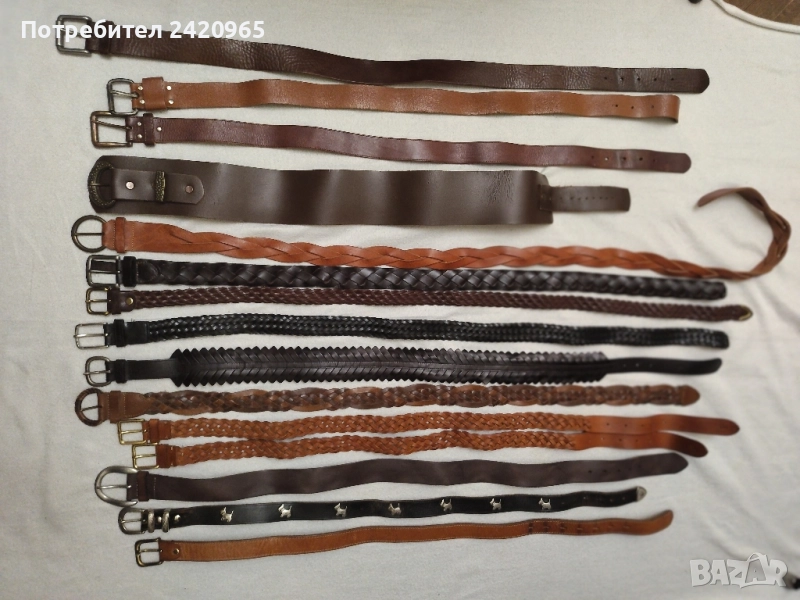 Дамски, колани от естествена кожа 15 броя, снимка 1