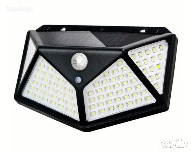 НОВ Соларен прожектор /малък/ KAPP SH-100 - със сензор за движение, снимка 1