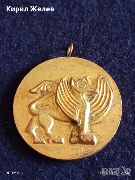 Стар медал ГРИФОН ДЕТАЙЛ от ВРАТА на ЦЪРКВАТА РИЛСКИ МАНАСТИР 23369, снимка 1