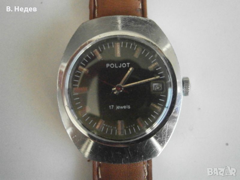 POLJOT, 17 jewels, cal. 2614.2H, 37,0 х 44mm, XL case, made in USSR, снимка 1