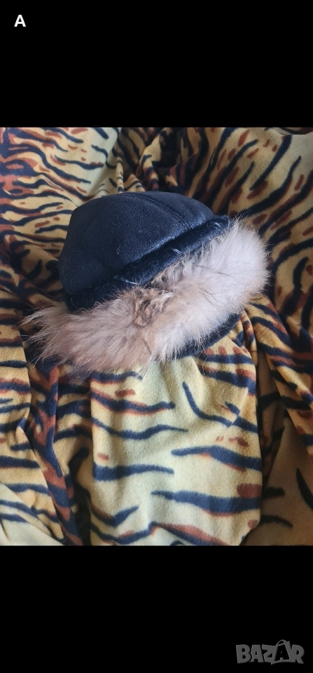 Луксозна дамска шапка с естествен пух , снимка 1