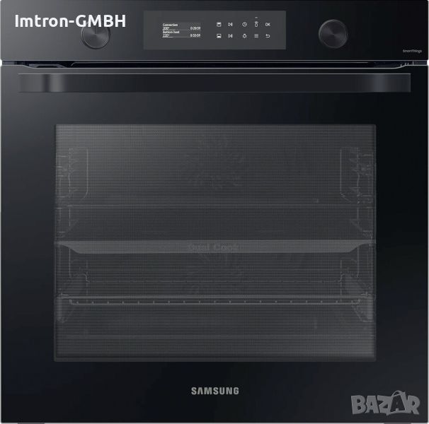 Мултифункционална фурна за вграждане Samsung NV75A6549RK/EO Dual Cook, 75л - черно стъкло, снимка 1