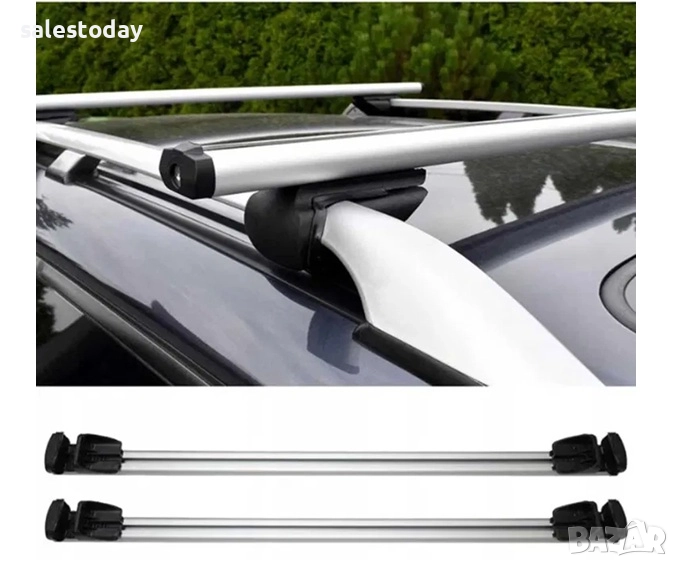 Напречни греди, Автомобилен багажник, Универсални, Алуминиеви, снимка 1