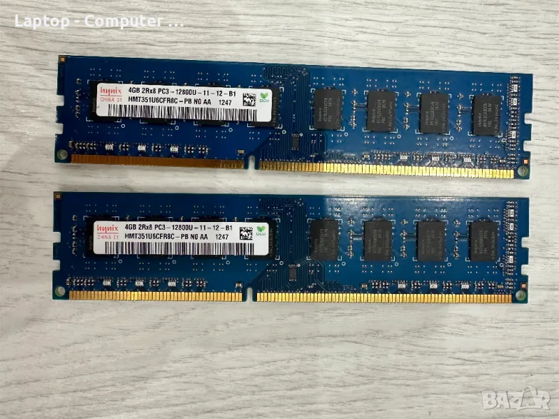 Рам памет за компютър Hynix 2x4GB 8GB DDR3 1600MHz, снимка 1