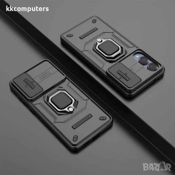 Samsung Galaxy S25 Edge Magnetic Case Lens /Kickstand PC + TPU Удароустойчив Ring Holder Калъф и Про, снимка 1