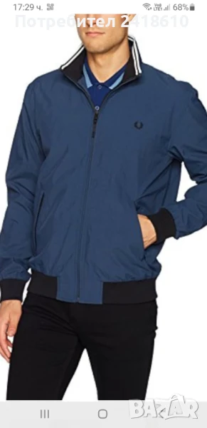 Fred Perry The Brentham Jacket Mens Size M Пролет - Есен ОРИГИНАЛ! Мъжко Яке!, снимка 1
