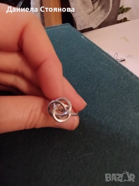 Сребърен пръстен - възелче, снимка 1