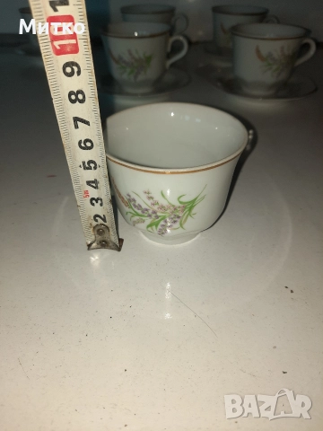 Ретро Български порцеланов сервиз за кафе, снимка 12 - Сервизи - 52802839