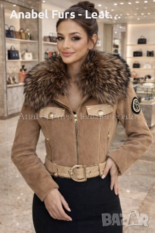 Луксозни дамски палта от естествена кожа и естествен косъм, снимка 15 - Якета - 35684674