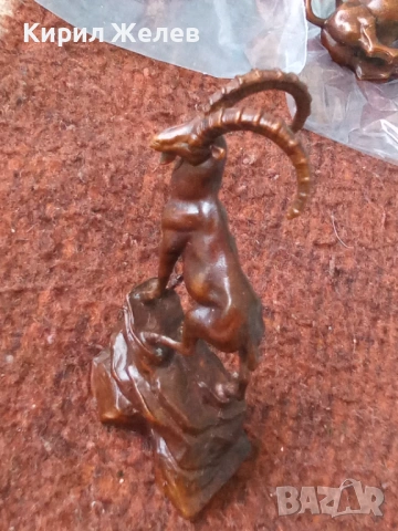 Бронзова фигурка на див козел 26518, снимка 7 - Колекции - 54179401