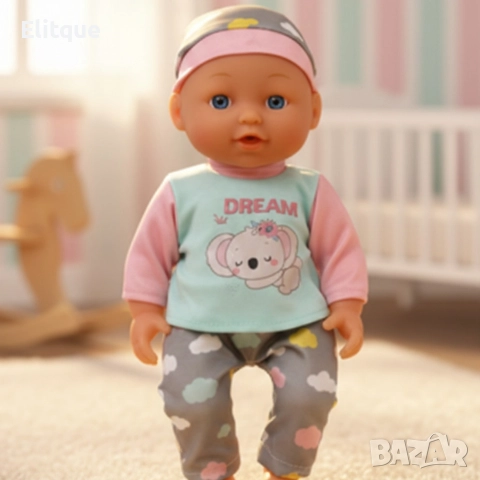 Кукла бебе 12 инча, която яде, пие и пишка – забавление и грижа за всяко дете, снимка 2 - Кукли - 52844368