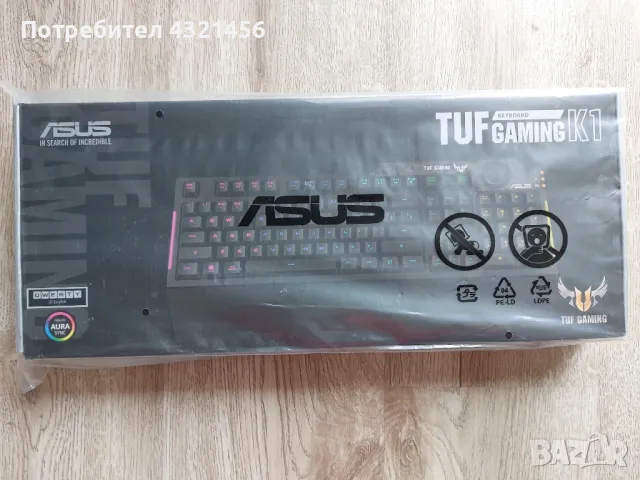 Геймърска клавиатура ASUS TUF Gaming K1 RGB, снимка 1 - Клавиатури и мишки - 48251369