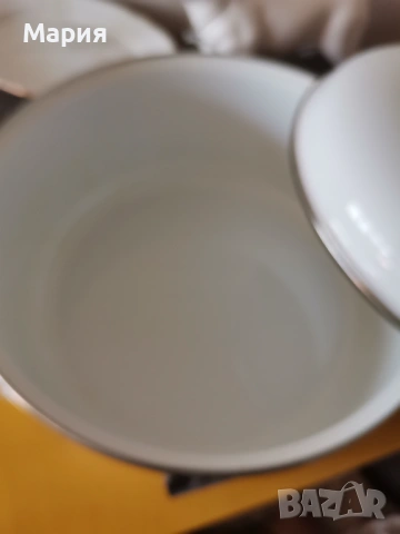 Емайлирана тенджера GSW W. GermanyВинтидж емайлирана тенджера с декор "Син лук" , снимка 4 - Съдове за готвене - 53749535