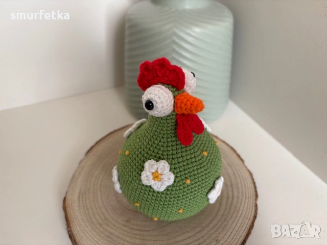 Плетена кокошка , снимка 4 - Декорация за дома - 53898857