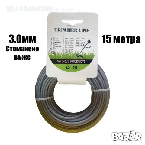 Стоманена корда за тример, храсторез, моторна коса - 15м