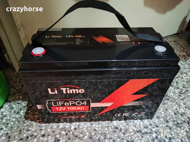 Нова LiFePO4 батерия LiTime 12 V 100 Ah (1280 Wh), снимка 1 - Друга електроника - 48110642