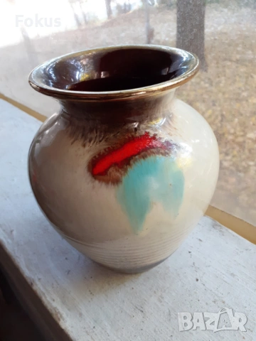 Ваза немска керамика керамика, снимка 3 - Антикварни и старинни предмети - 53451782