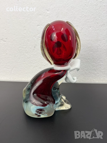 Стъклена фигура на куче / Мурано. №7504, снимка 5 - Антикварни и старинни предмети - 52083961