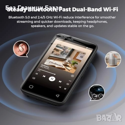 Нов Bluetooth MP3 плейър 160GB HiFi аудио WiFi Android система за музика, снимка 9 - MP3 и MP4 плеъри - 52698886