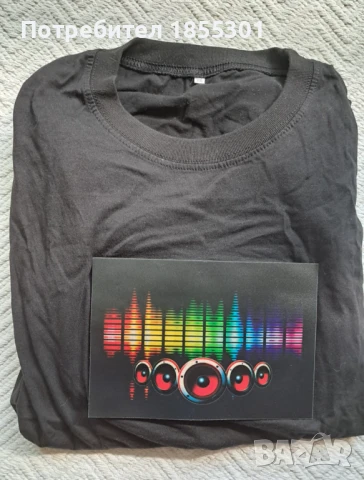 Светеща тениска с еквалайзер - размер M,L, снимка 8 - Други - 51333271
