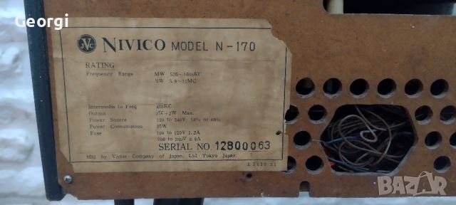 Jvc Nivico Стар радио грамофон , снимка 4 - Радиокасетофони, транзистори - 46226996