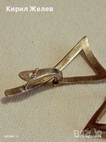 Нежни сребърни обеци майсторска ръчна изработка 27362, снимка 6 - Обеци - 52691925