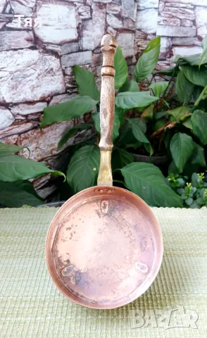 Винтидж медно тиганче за декорация , снимка 3 - Антикварни и старинни предмети - 50154850