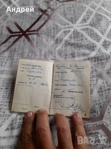 Стара Членска Карта Български Пчеларски Съюз, снимка 2 - Други ценни предмети - 51634071