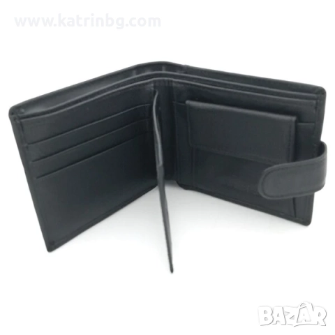 Подаръчен комплект портфейл и колан от естествена кожа-Черен, снимка 3 - Подаръци за рожден ден - 51641842