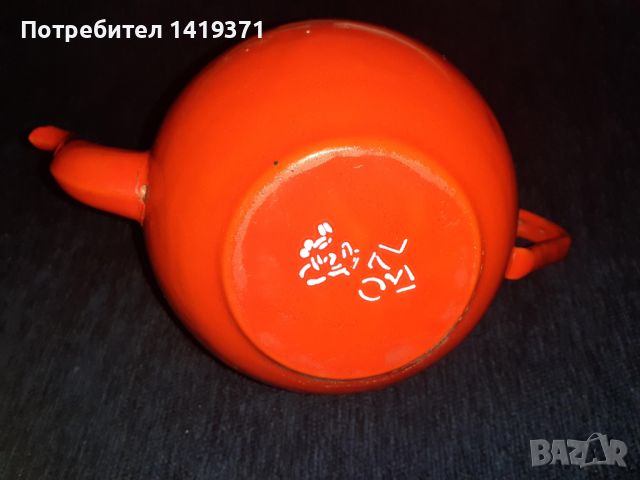 Малък метален ретро чайник в червен цвят, снимка 6 - Аксесоари за кухня - 45686422