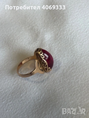 Стар златен Руски пръстен 14к, снимка 5 - Пръстени - 54175132