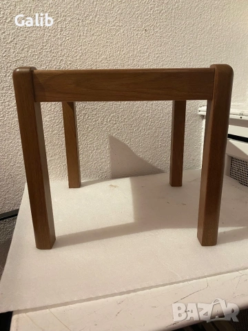 Малка масичка изработена от масивно дърво и теракот, снимка 3 - Маси - 54127178