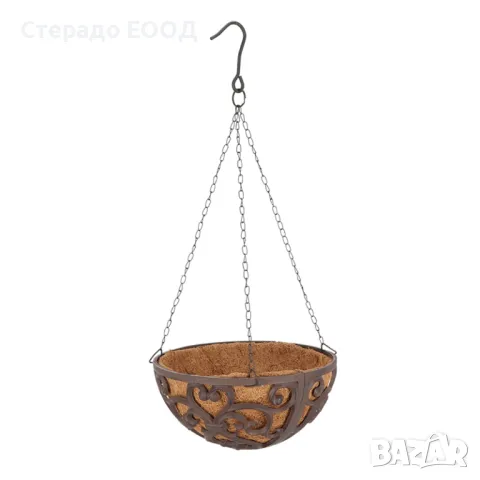 ВИСЯЩА КОШНИЦА ОТ ЧУГУН - 30 СМ, снимка 2 - Саксии и кашпи - 49845237
