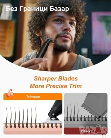 Нов мъжки Водоустойчив тример за тяло и слабини, 120мин, магнитна глава, снимка 3 - Тримери - 53680158