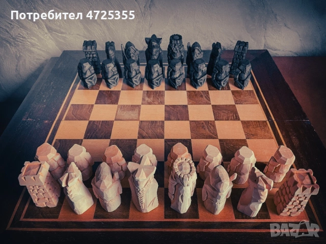 Фигури за шах в средновековен фентъзи стил