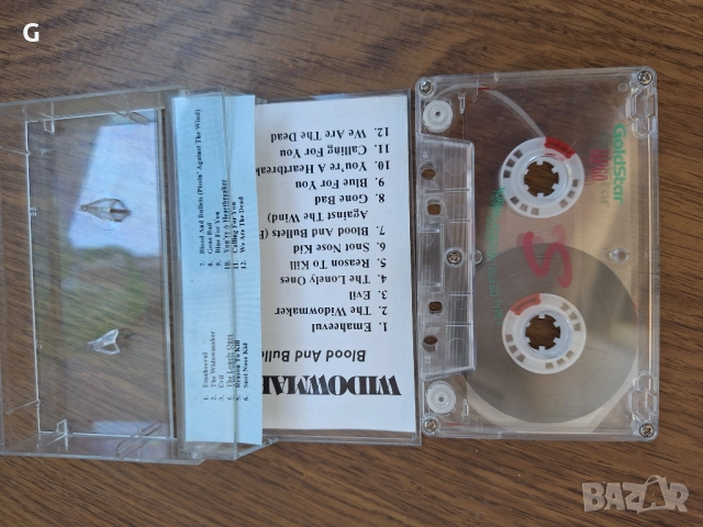 Аудио касета WIDOWMAKER - Blood and Bullets студиен запис, снимка 2 - Аудио касети - 54099977