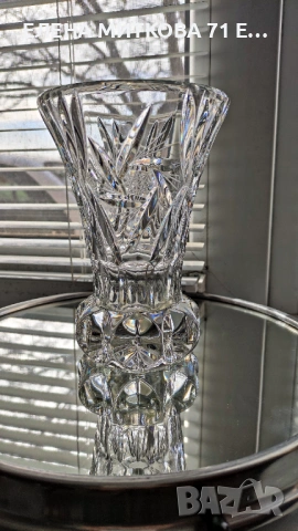 Масивна кристална ваза, снимка 5 - Вази - 53774387