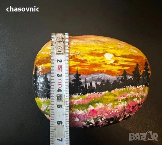 Ръчно рисувана картина върху камък като ново, снимка 4 - Картини - 54156953