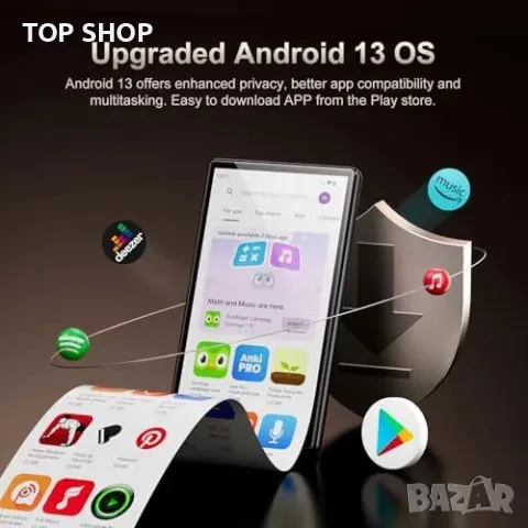 Нов WiFi & Bluetooth MP3/MP4 Плейър 96GB с 8-ядрен процесор 2500mAh батерия, снимка 9 - MP3 и MP4 плеъри - 49641887