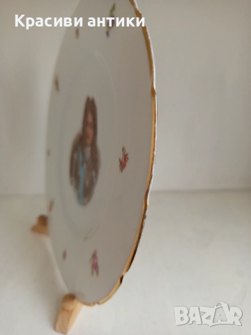 Порцелан чиния Meissen, колекционерска, Philippe d' Orleans , снимка 5 - Антикварни и старинни предмети - 52371878