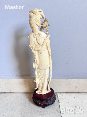 Фигура на Китайска принцеса от слонова кост, династия Цин, снимка 2 - Антикварни и старинни предмети - 45268378
