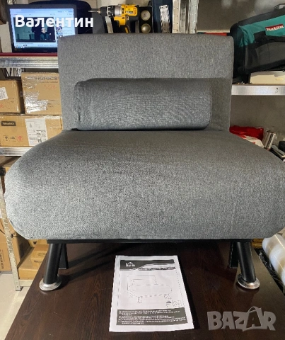 3 в 1 Разтегателен фотьойл / диван Homcom, снимка 7 - Дивани и мека мебел - 53219740